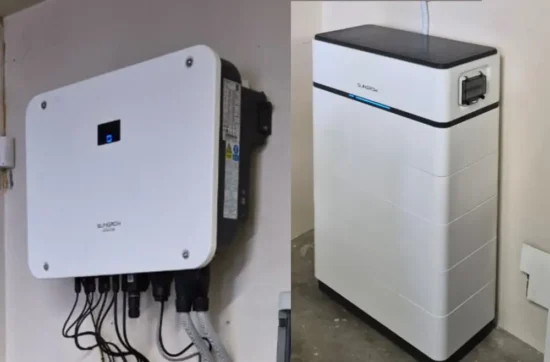 25 kWh Sungrow battery storage system integrated with an existing residential solar PV installation in Windhoek, Namibia.